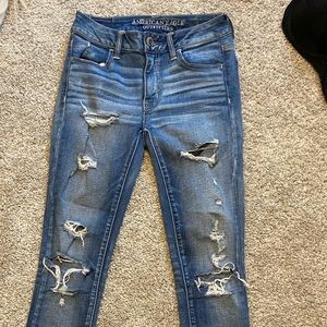 Distressed American Eagle Jeggings size 2